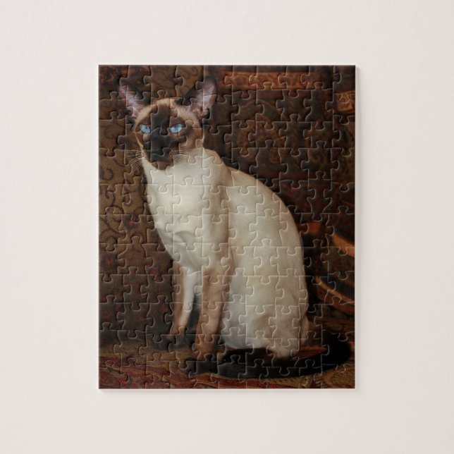 Elegant Siamese Cat Jigsaw Puzzle (Vertical)