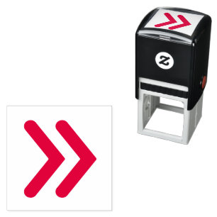 Elegant Sign Here Arrow Page Flag Indicator Swipe Self-inking Stamp
