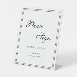 Elegant Sign Our Guest Book Wedding Table Sign
