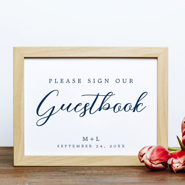 Elegant Sign Our Guestbook Wedding Signage (Creator Uploaded)