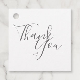 Elegant Signature Minimalist Thank You Favour Tags