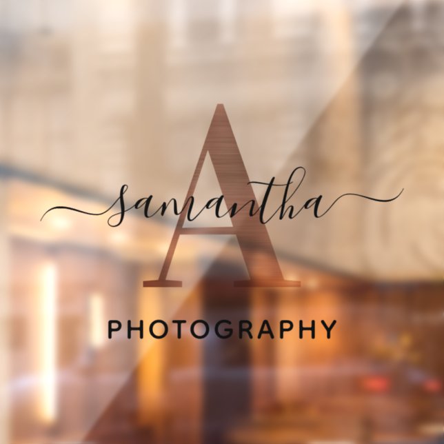 Elegant Signature Rose Gold A Monogram Logo (Sheet 2)