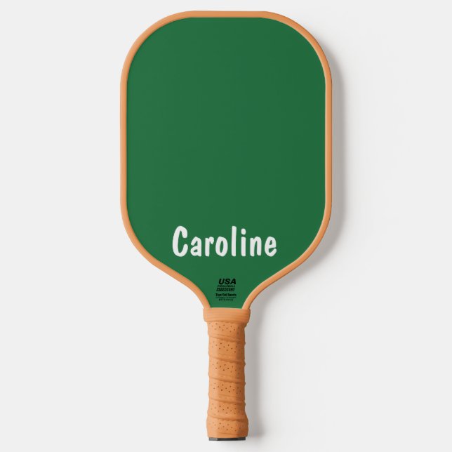 Elegant Signature Script Monogram Pickleball Paddle (Front)