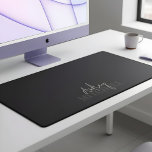 Elegant Signature Script Monogram Pink Desk Mat<br><div class="desc">Experience the pinnacle of personalised elegance with our bespoke desk mat, tailored for the discerning individual. Designed with a minimalist ethos, this mat epitomises refined sophistication, effortlessly elevating any workspace. At its core, your first name graces the surface in a script signature style, seamlessly paired with your last name presented...</div>