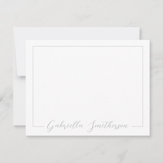 Elegant Signature Script Personalised Card (Front)