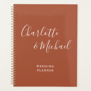 Elegant Signature Script Terracotta Wedding Planner