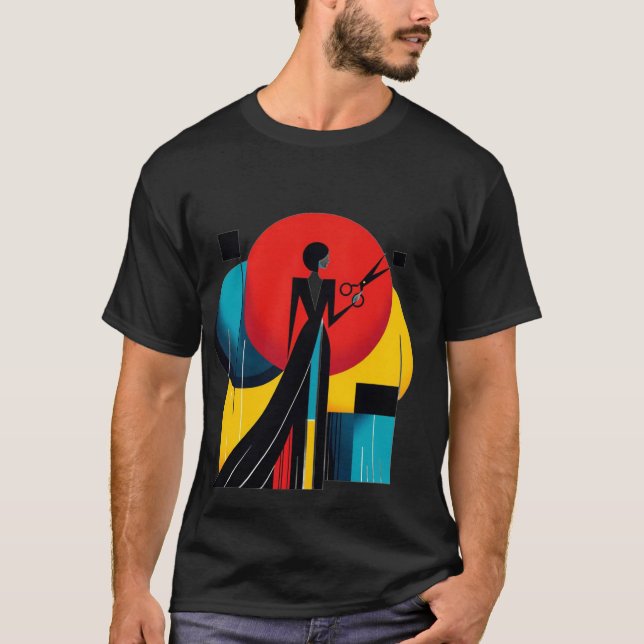 Elegant Silhouette Modern Art Graphic Tee (Front)