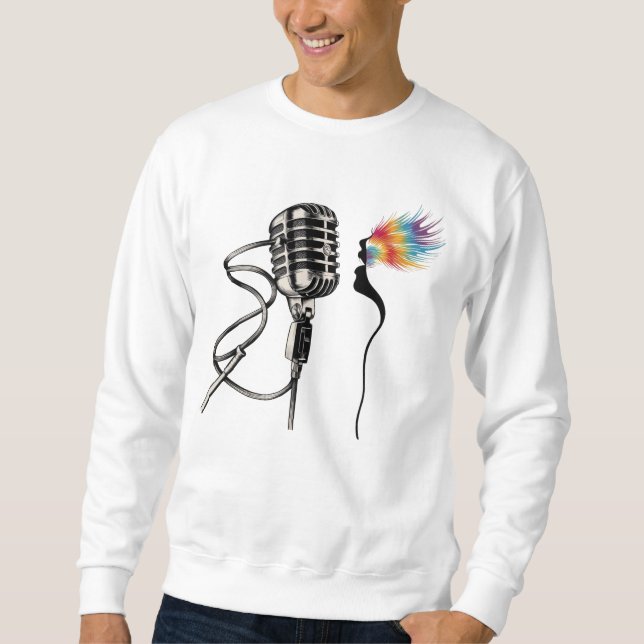 Elegant Silhouette Singer Sweatshirt (Front)