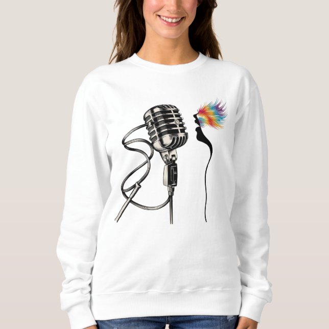 Elegant Silhouette Singer Sweatshirt (Front)