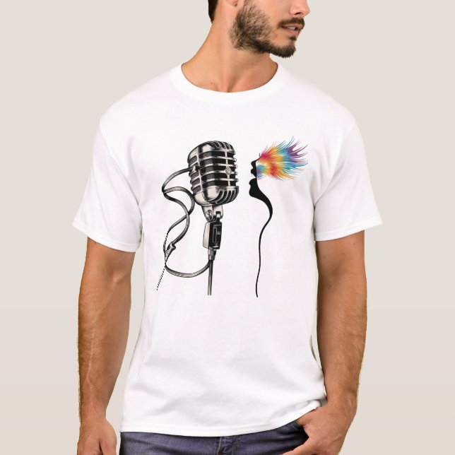 Elegant Silhouette Singer T-Shirt (Front)
