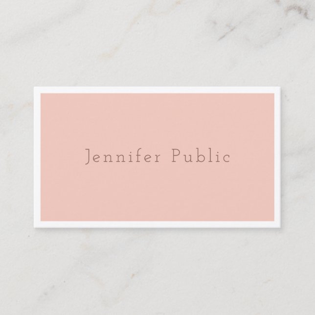 Elegant Silk Modern Design Professional Plain Luxe Business Card (Front)