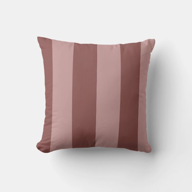 Elegant Silk Rose and Shy Pink Striped Pattern Cushion (Front)