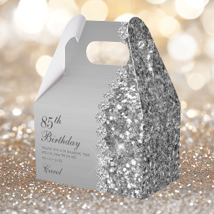 Elegant Silver 85th Birthday Favour Box