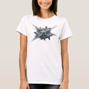 Elegant Silver Abstract Stars Original Design T-Shirt