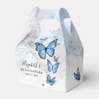 Elegant Silver and Baby Blue Butterfly Template