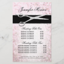 Elegant Silver and Pink Glam Services and Pricing