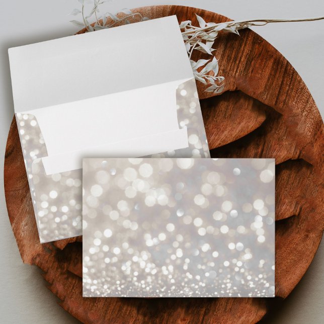 Elegant Silver Bokeh Sparkle Lights  Envelope (Creator Uploaded)