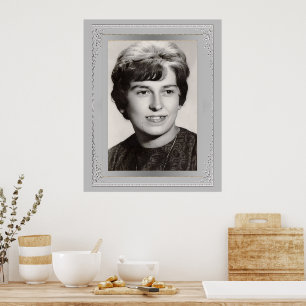 Elegant Silver Border Frame – Custom Photo Design Poster