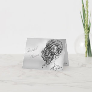 Elegant Silver Bridal Shower Invitation