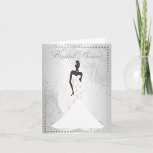 Elegant Silver Bridal Shower Invitation