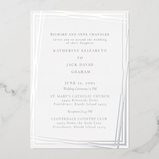 Elegant Silver Bride Parents 2 Venue Silver II (Front)