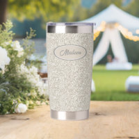 Elegant Silver Bronze Glitter Monogram