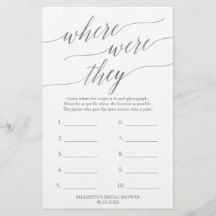 Elegant Silver Calligraphy Where Were They Game