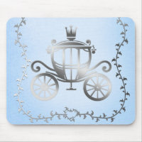 Elegant Silver Carriage Blue Storybook Princess
