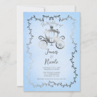 Elegant Silver Carriage Blue Storybook Wedding