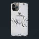 Elegant Silver Carriage Storybook White Princess Case-Mate iPhone Case<br><div class="desc">Pink Shimmer Crystal Glass Glam Designer Style Phone Case.</div>