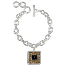 Elegant Silver Charm Leopard Print