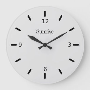 Elegant Silver Colour & Black Large Clock