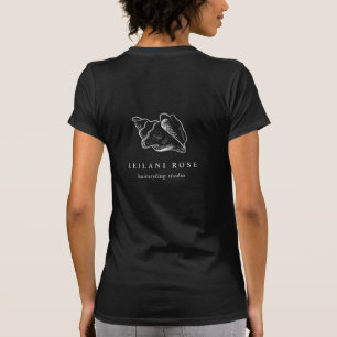 Elegant Silver Conch Shell Business Logo T-Shirt
