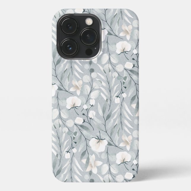 Elegant Silver Dollar Eucalyptus  iPhone Case (Back)