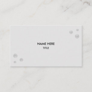 Elegant Silver Dots on Silver Colour Business Card