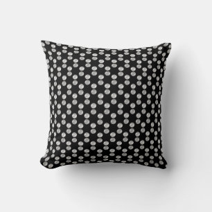 Elegant Silver Dotted Geometric Pattern Cushion