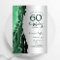 Elegant Silver Emerald Green Agate 60th Birthday
