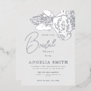 Elegant Silver Floral Bridal Shower Real 