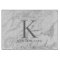 Elegant Silver Foil Marble Monogram