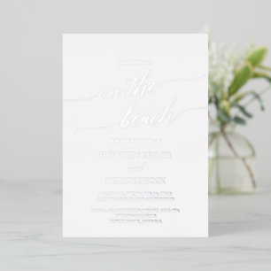 Elegant Silver Foil On The Beach Wedding