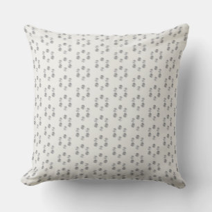 Elegant Silver Geometric Pattern Cushion