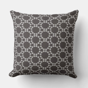 Elegant Silver Geometric Pattern Cushion