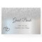 Elegant Silver Glitter Bokeh Hearts Wedding