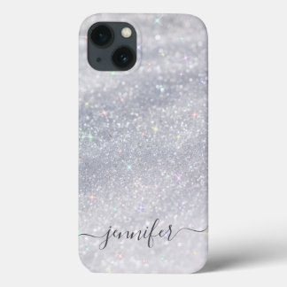 Elegant Silver Glitter iPhone 13 Case