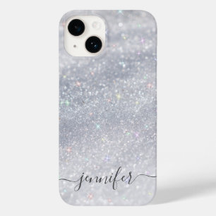Elegant Silver Glitter Case-Mate iPhone 14 Case