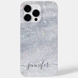 Elegant Silver Glitter  Case-Mate iPhone 14 Pro Max Case