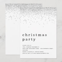 Elegant Silver Glitter Christmas Party