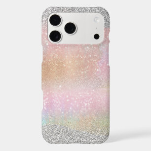 Elegant Silver Glitter Gold  Rainbow Abstract Art