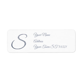 Elegant Silver Glitter Monogram S Personalised