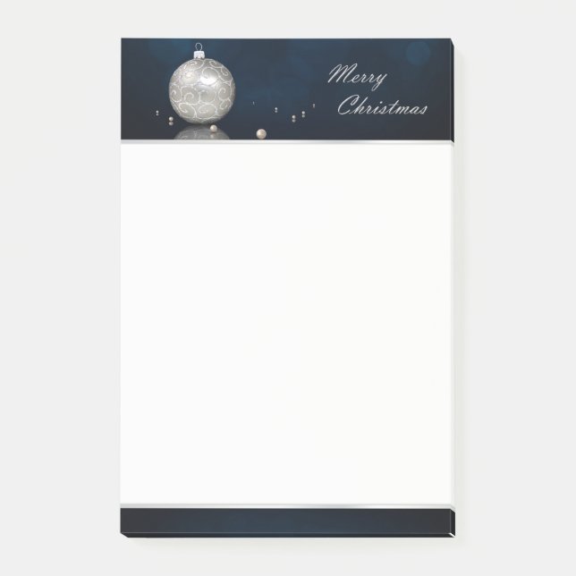 Elegant Silver Glitter Ornament - Post-it® Notes (Front)